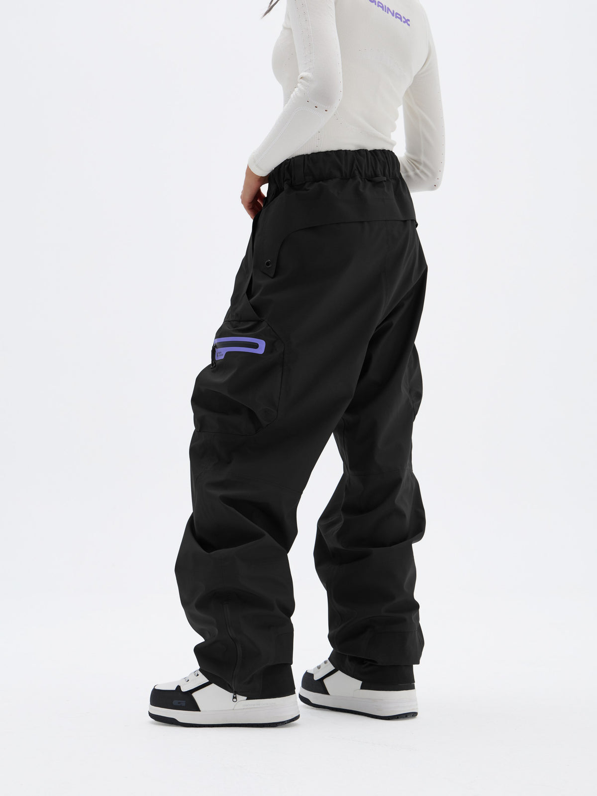 Gainax NT4 3L Snow Pants — Ink Black, on model