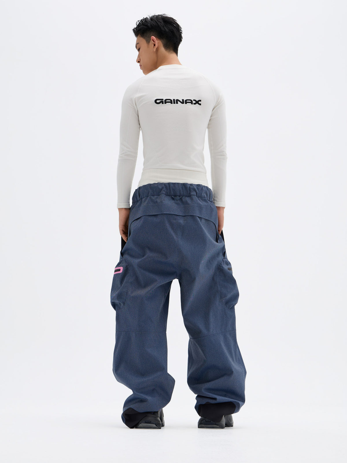 Gainax NT4 SC 3L Snow Pants — Denim Blue, on model
