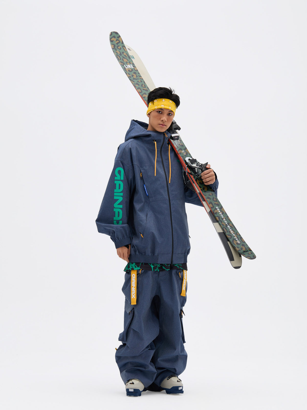 Gainax X5 3L Snow Jacket — Denim Blue, on model