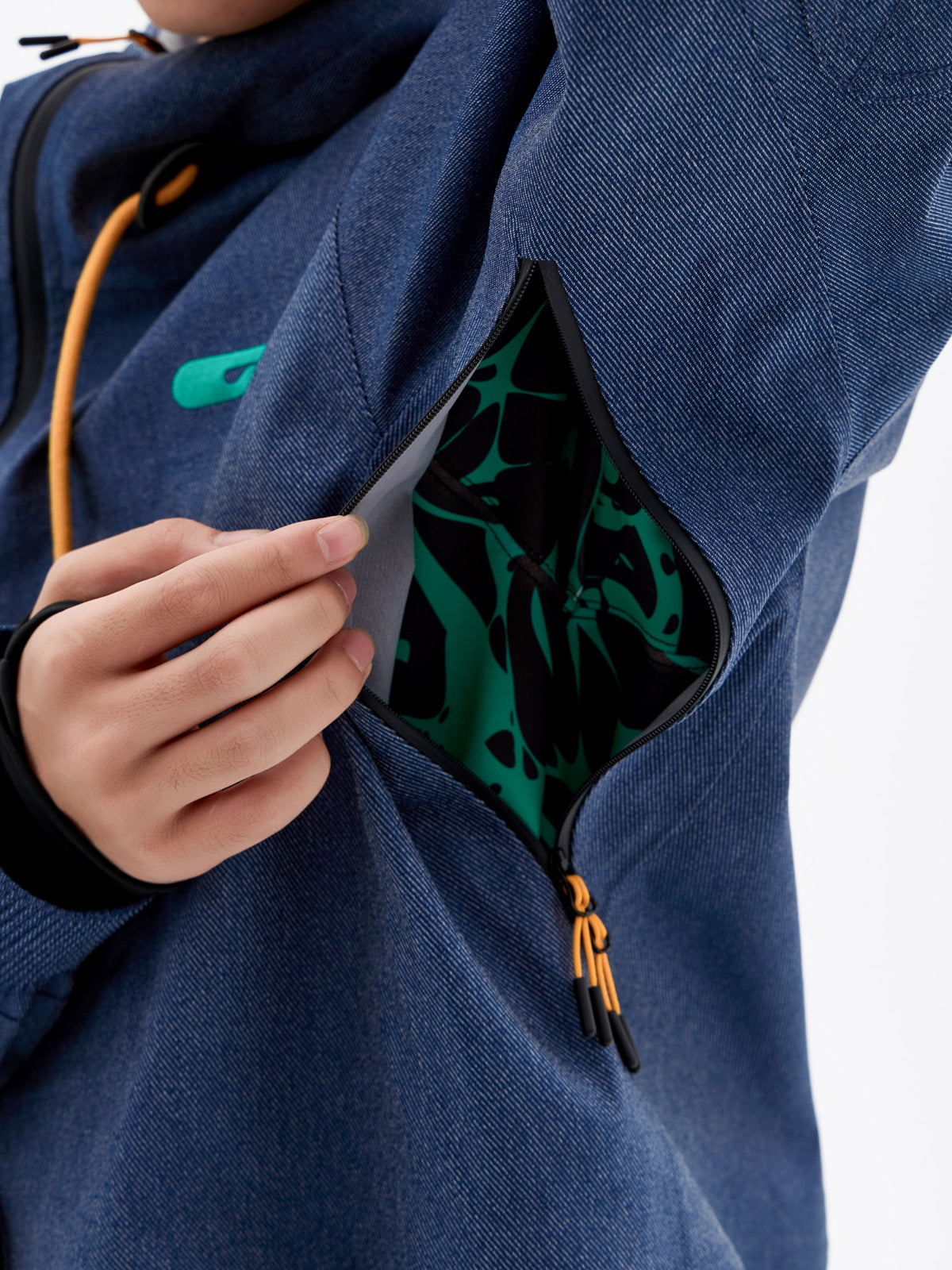 Gainax X5 3L Snow Jacket — Denim Blue, detail