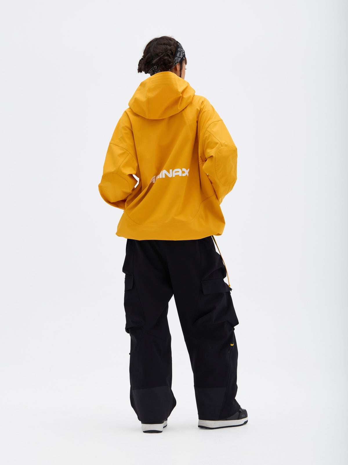 Gainax X6 3L Snow Hoodie — Apricot Yellow, on model