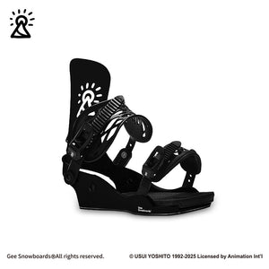 Gee Snowboards × Crayon Shin-chan Pixel Snowboard Binding - three-quarter view