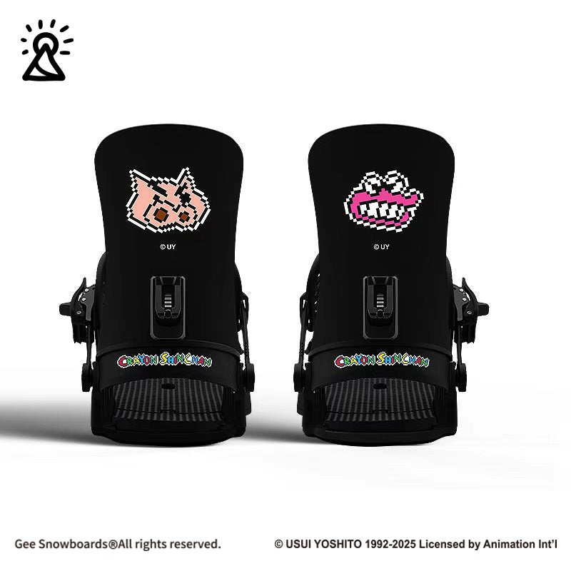 Gee Snowboards × Crayon Shin-chan Pixel Snowboard Binding - back