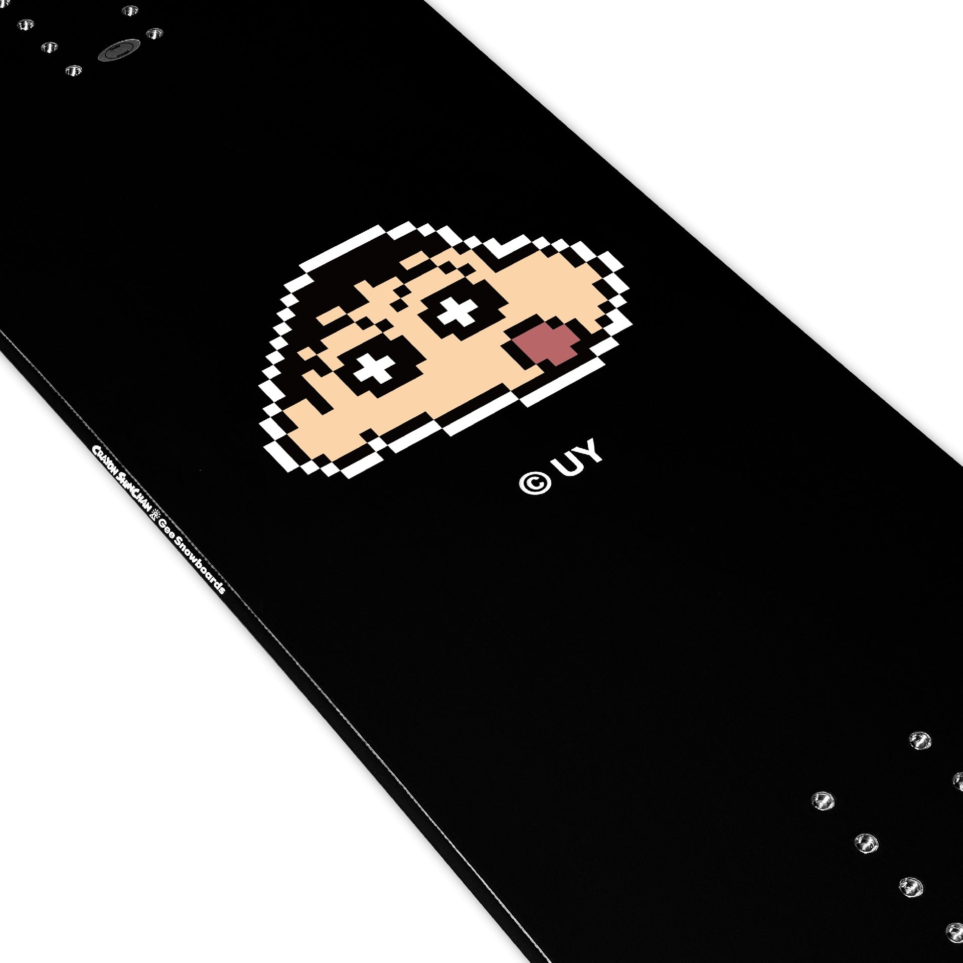 Gee Snowboards × Crayon Shin-chan Pixel Snowboard - topsheet detail