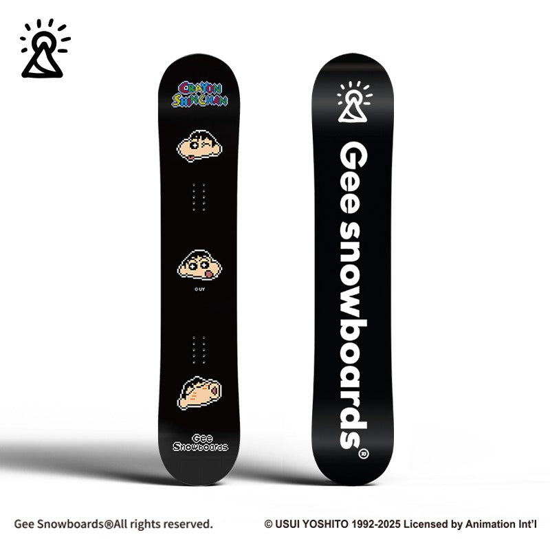Gee Snowboards × Crayon Shin-chan Pixel Snowboard - top sheet