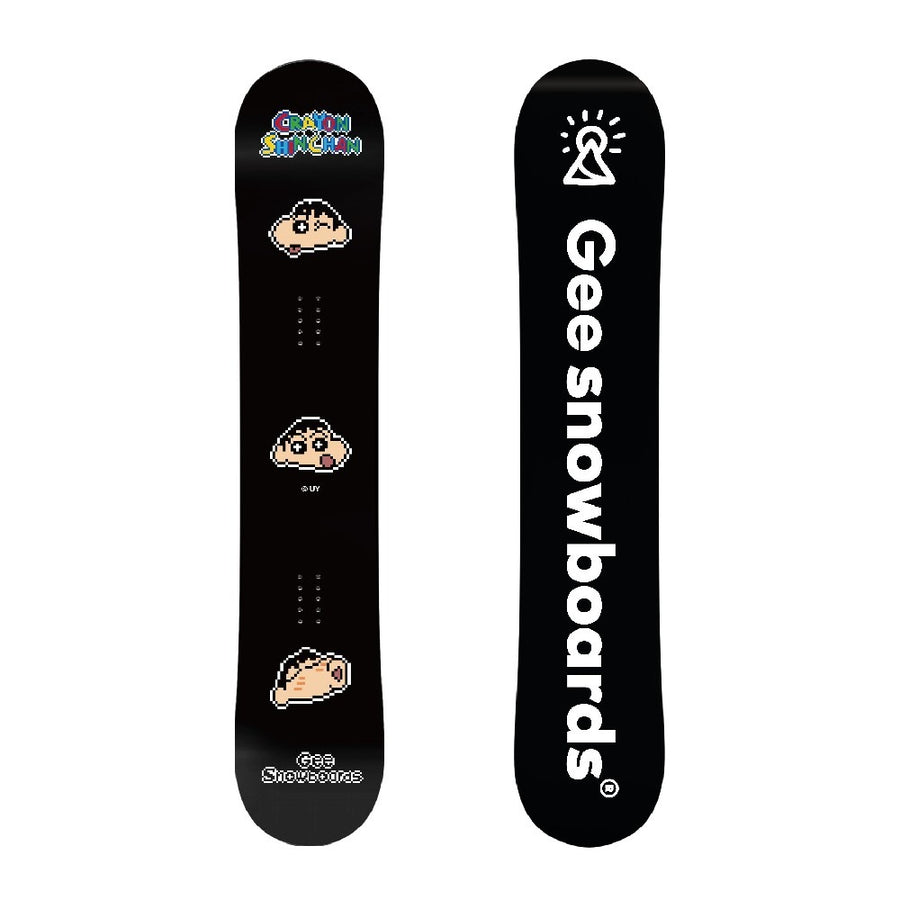 Gee Snowboards × Crayon Shin-chan Pixel Snowboard - top sheet