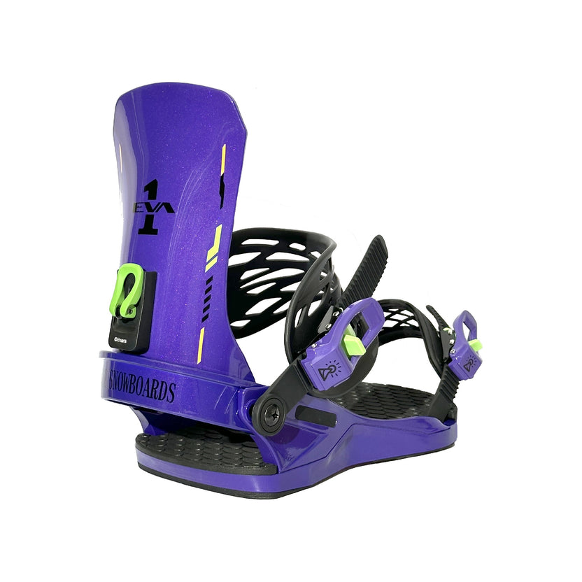 Gee Snowboards × Evangelion Unit-01 Snowboard Binding - three-quarter view