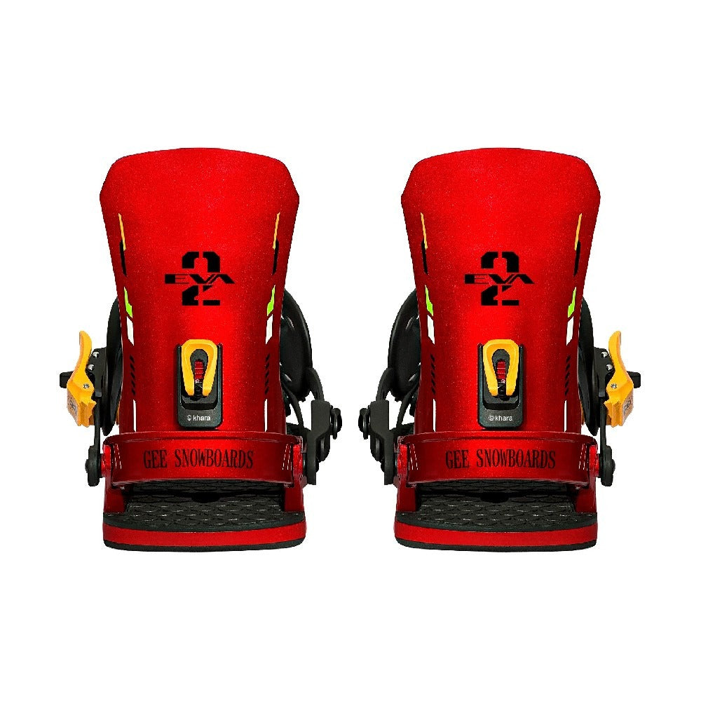Gee Snowboards × Evangelion Unit-02 Snowboard Binding - back