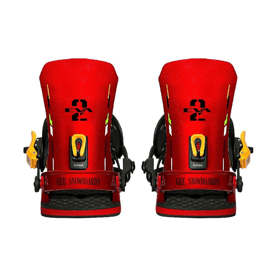 Gee Snowboards × Evangelion Unit-02 Snowboard Binding - back