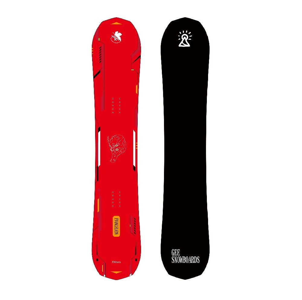 Gee Snowboards × Evangelion Unit-02 Snowboard - top sheet