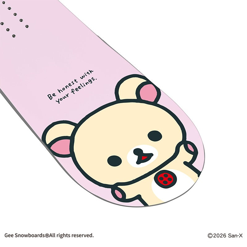Gee Snowboards × Rilakkuma Snowboard - Korilakkuma - topsheet detail