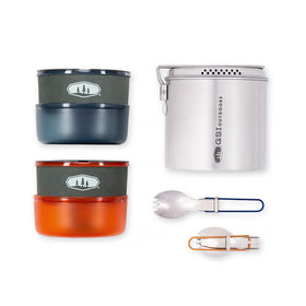 GSI Outdoors Glacier Stainless Dualist two-person cookset