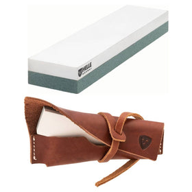 Helle Sharpening Stone Small 320/500 Grit with Leather Holster