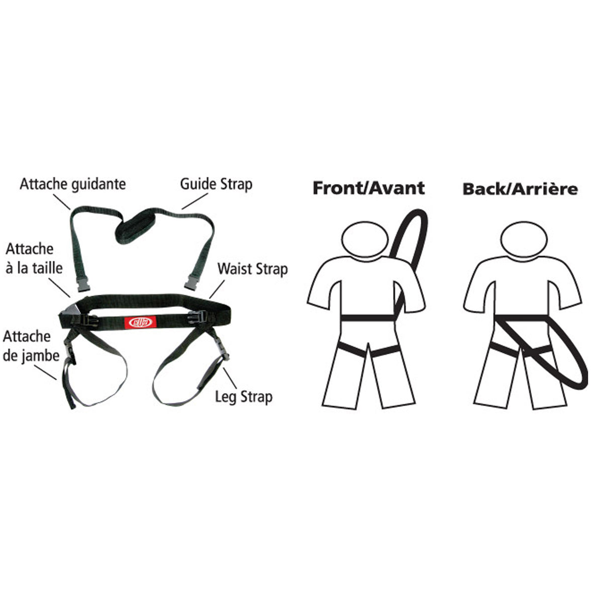 KUU Kids Ski Waist Harness - Adjustable