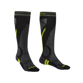 Bridgedale Black/Lime Lightweight Men Merino Performance Ski Socks