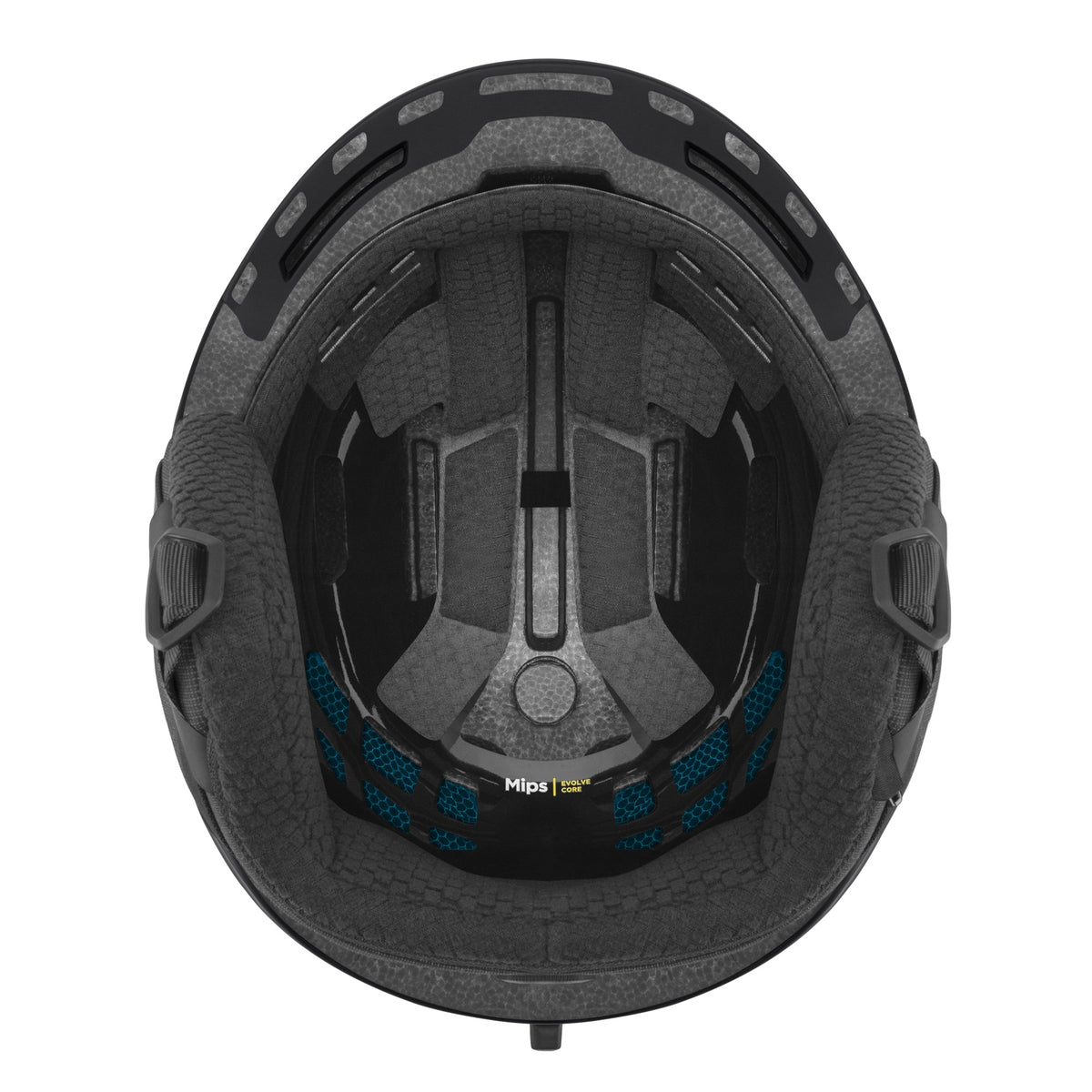 Smith Method Pro MIPS Round Contour Fit Ski & Snowboard Helmet in Matte Black — inside (official Smith product image)