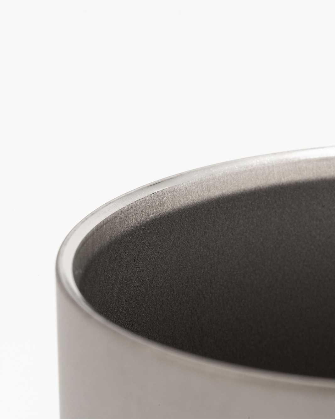 Snow Peak Ti-Double 450 Mug MG-153 in titanium with folding wire handle, studio white background
