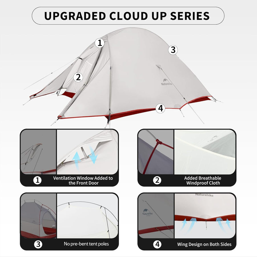 Naturehike Cloud Up™ Pro 2-Person Ultralight Backpacking Tent (2026)