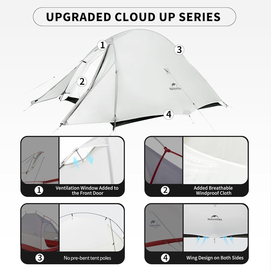 Naturehike Cloud Up™ UL 2-Person Ultralight Backpacking Tent (2026)