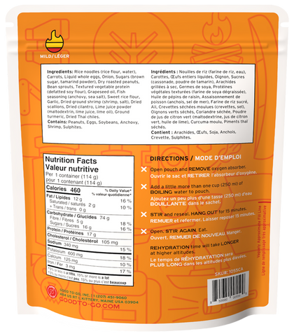 Good To-Go Pad Thai Dehydrated Meal