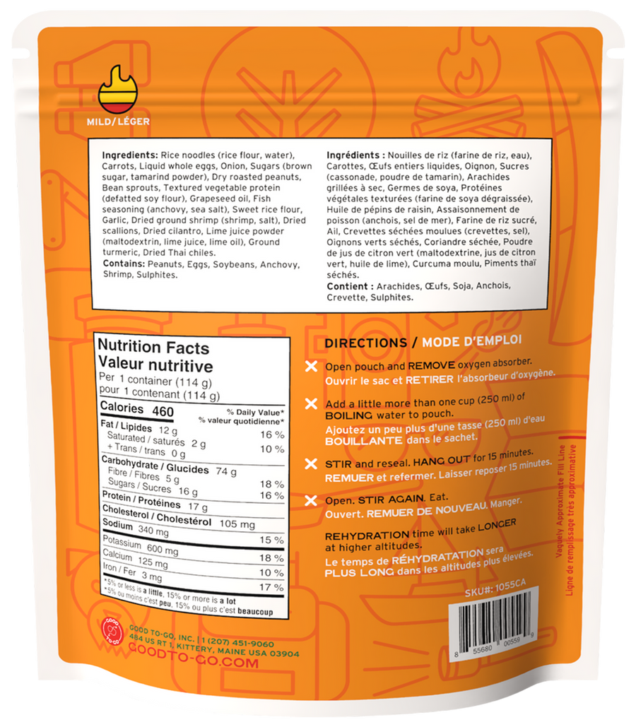 Good To-Go Pad Thai Dehydrated Meal