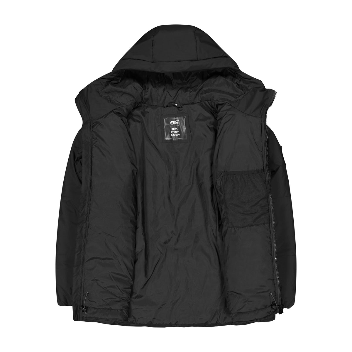 Picture Puffer Jacket - Men's - Black, open