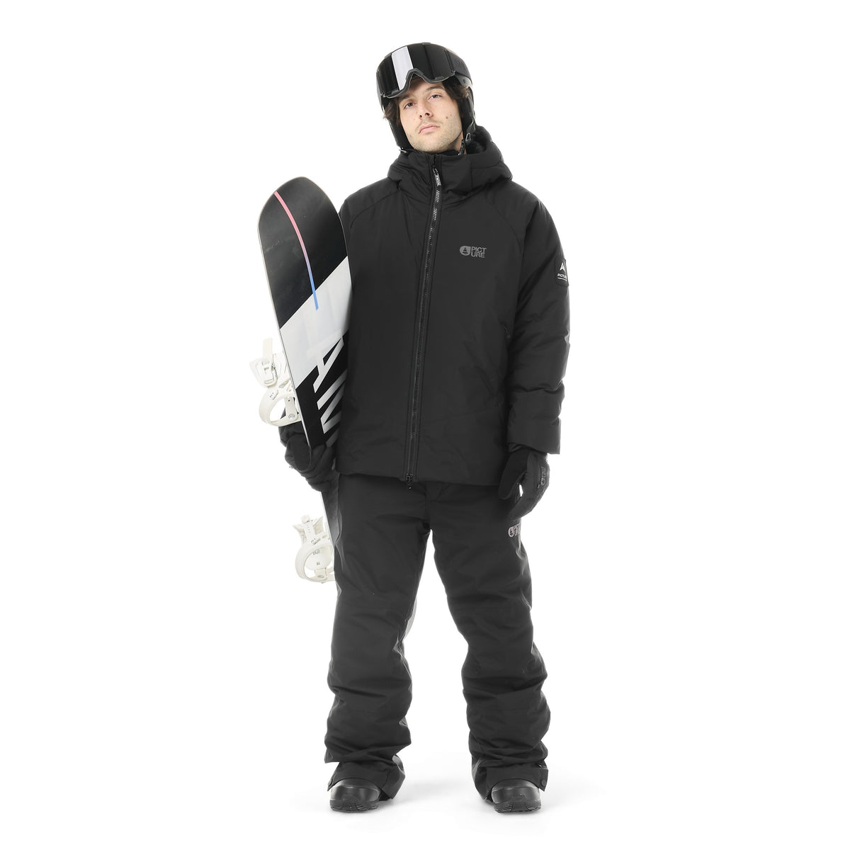 Picture Puffer Jacket - Men's - Black, on model