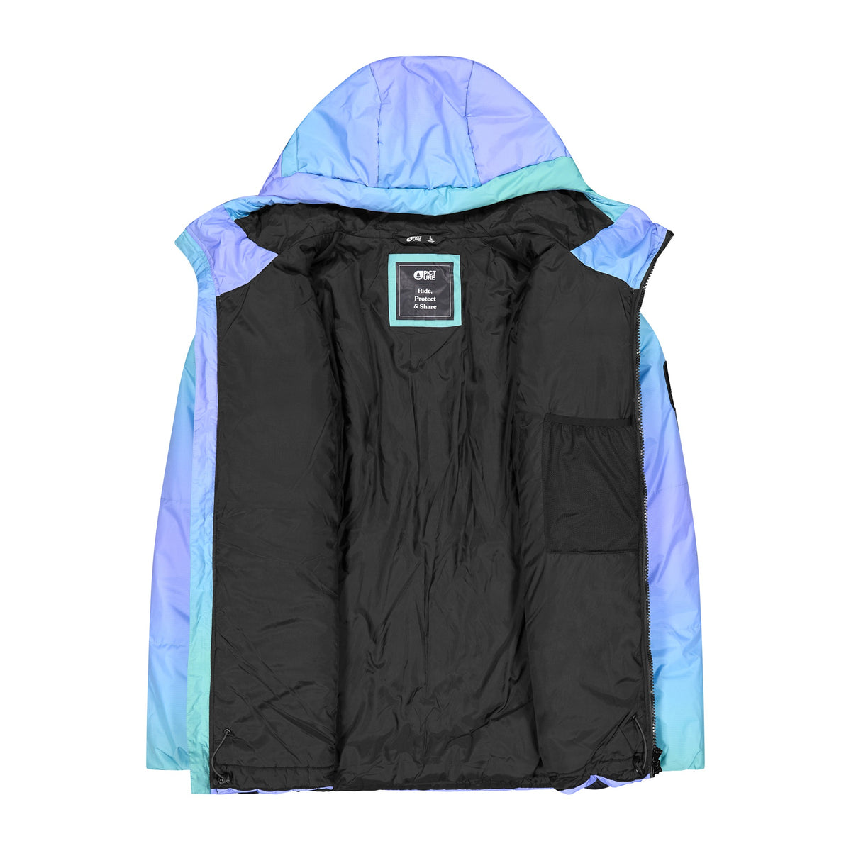 Picture Puffer GRDT Jacket - Men's - Frozen Gradient Print, open
