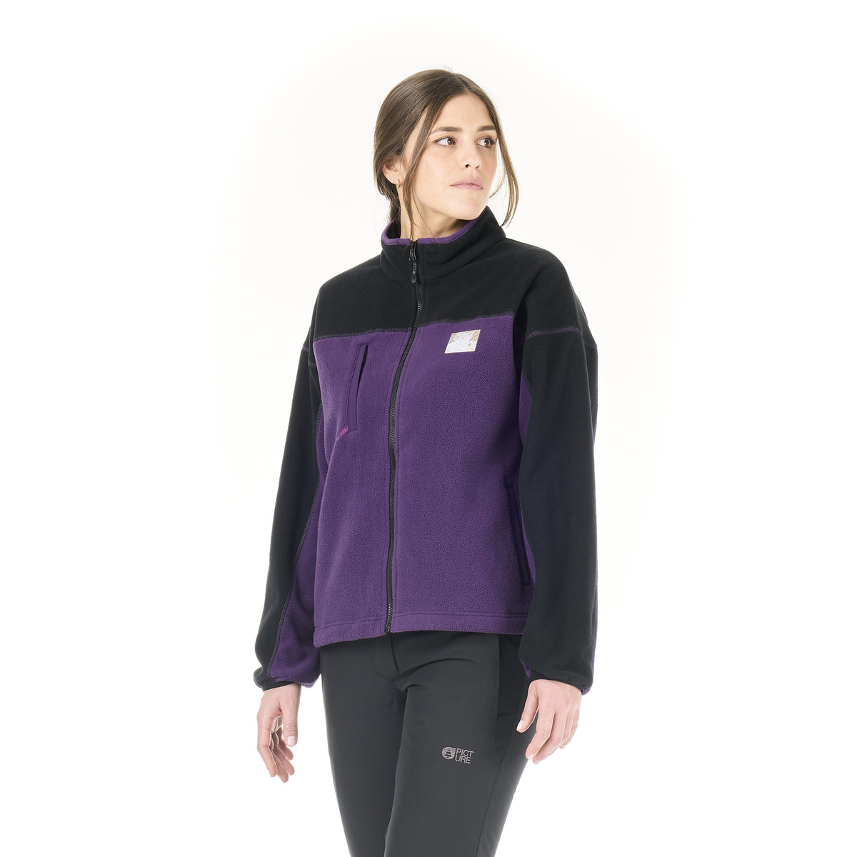 Picture Arcca FZ Fleece - Women's - Grape Royal, on model