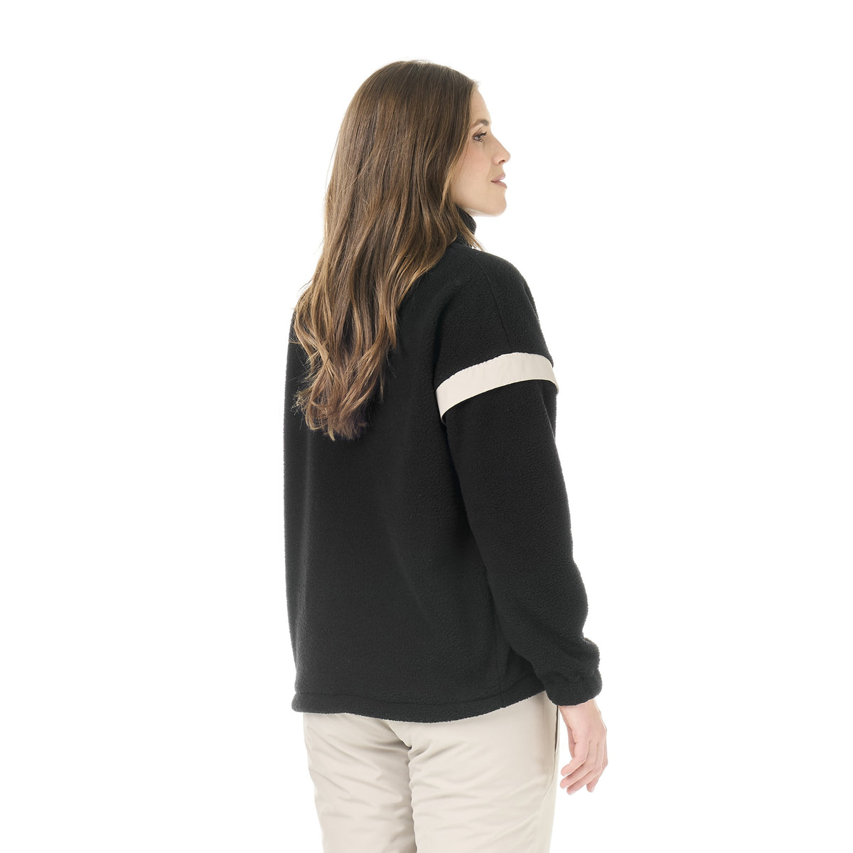 Picture Velora 1/4 Fleece - Women's - Black, on model