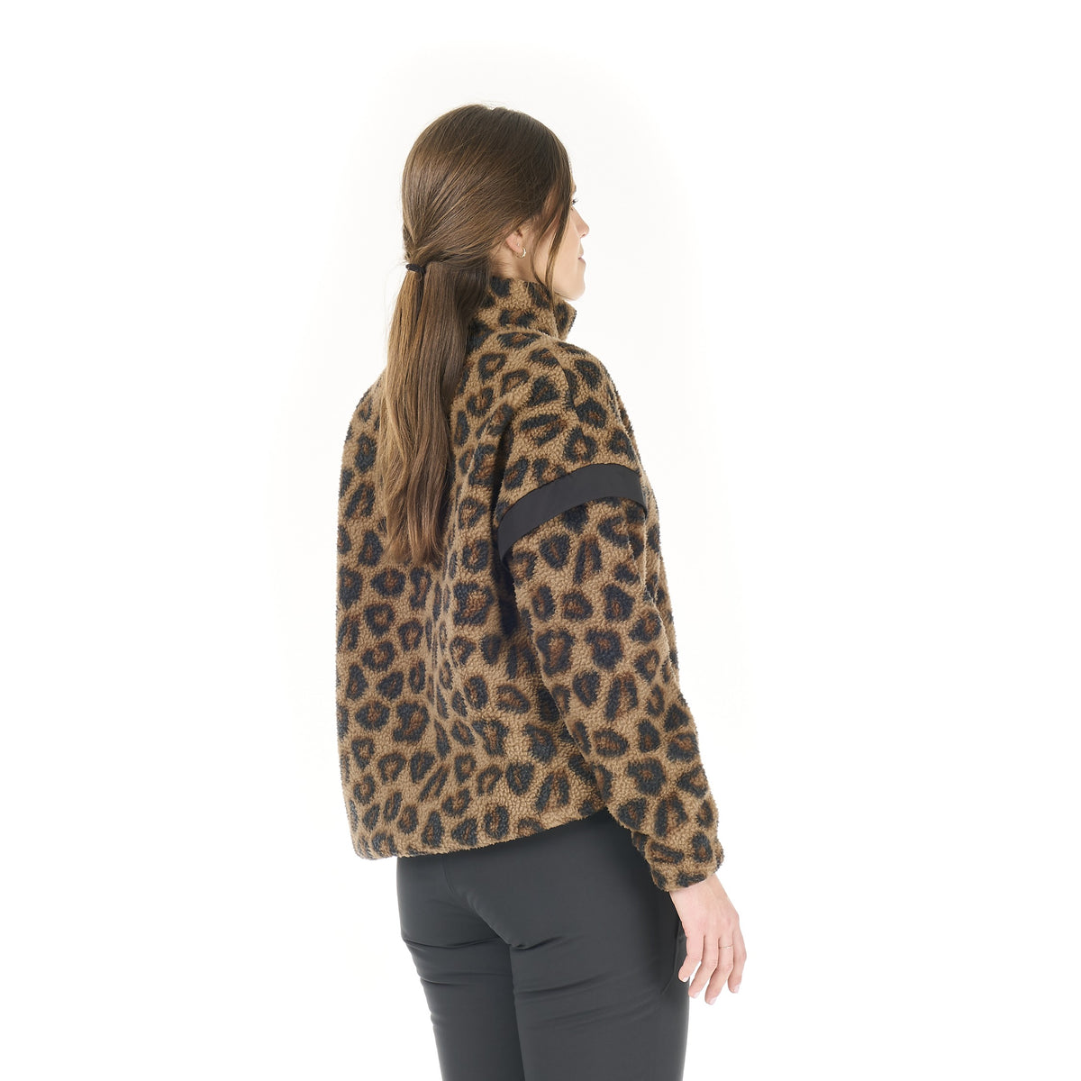 Picture Velora Printed 1/4 Fleece - Women's - Wild Spot Print, on model
