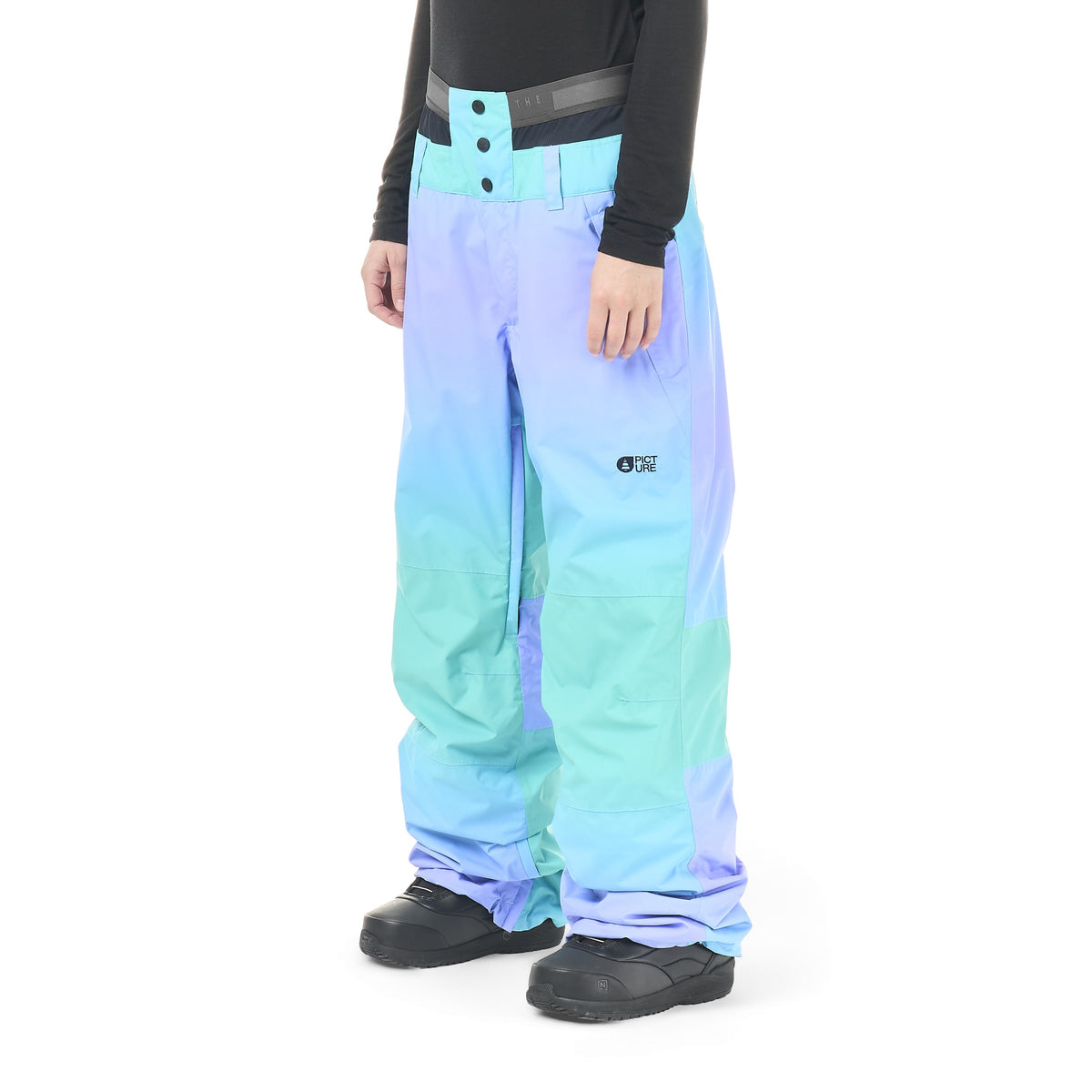 Picture Akna Gradient Ski Pants - Women's - Frozen Gradient Print, on model