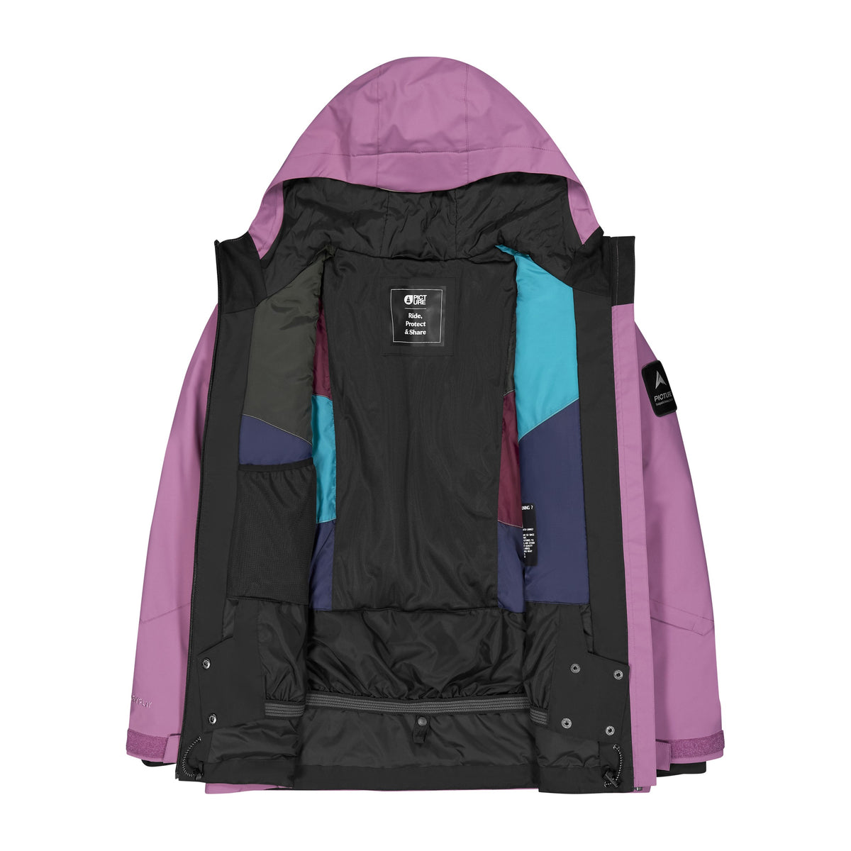 Picture Luma Ski Jacket - Women's - Grape Nectar, open