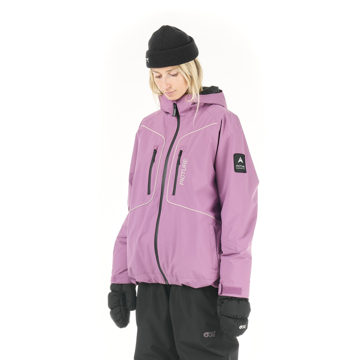 Picture Luma Ski Jacket - Women's - Grape Nectar, on model