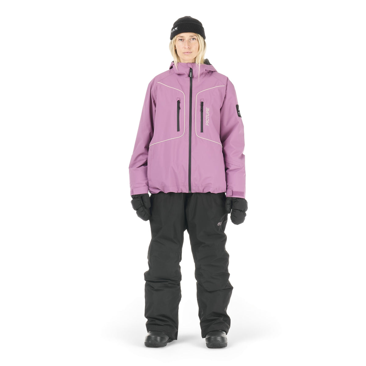 Picture Luma Ski Jacket - Women's - Grape Nectar, on model