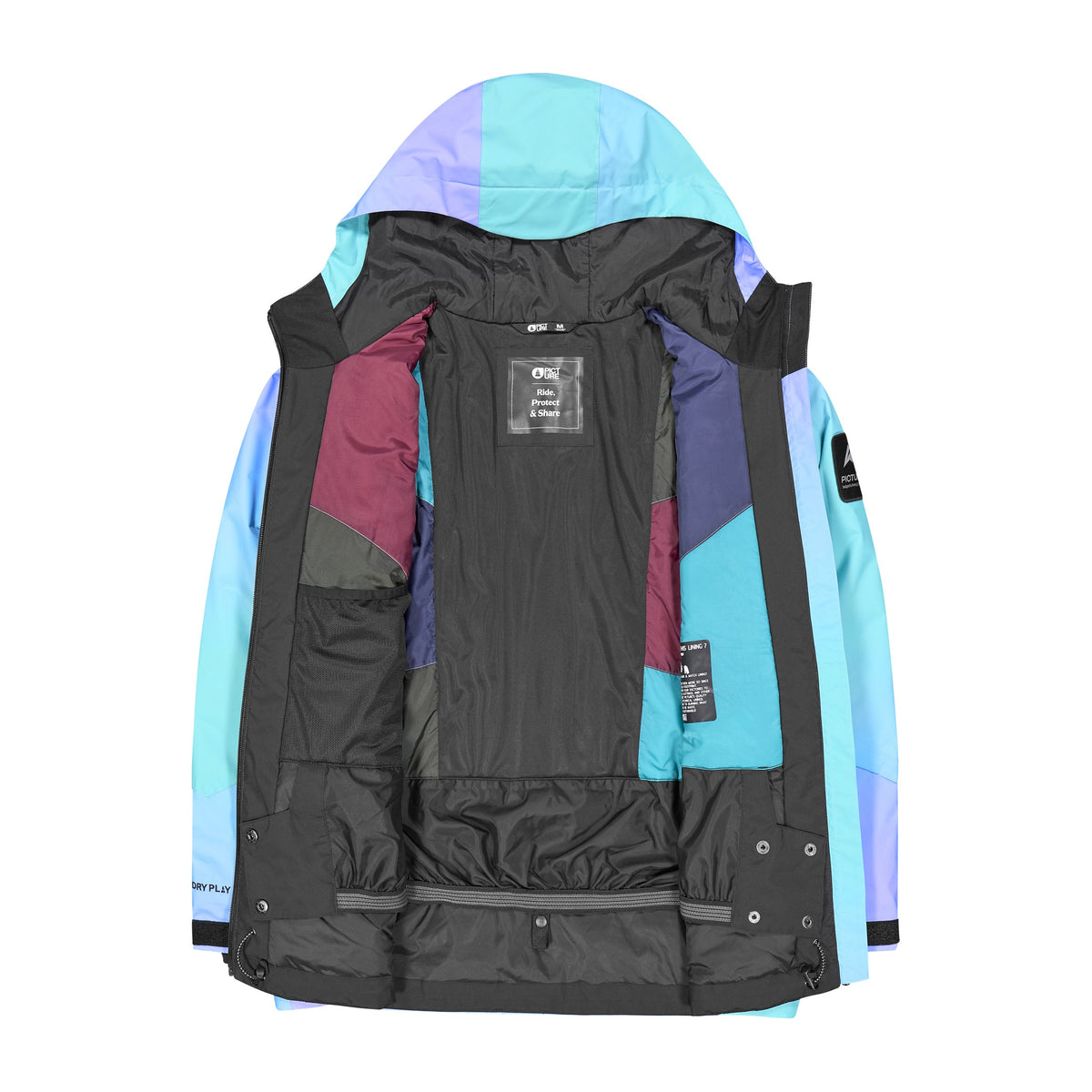 Picture Luma Gradient Ski Jacket - Women's - Frozen Gradient Print, open