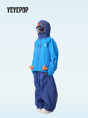 YEYEPOP Blue Pigeon 3L Insulated Snow Jacket & Pants - Unisex