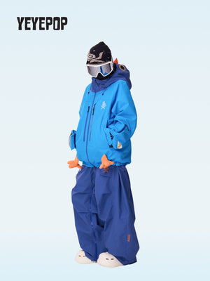 YEYEPOP Blue Pigeon 3L Insulated Snow Jacket & Pants - Unisex