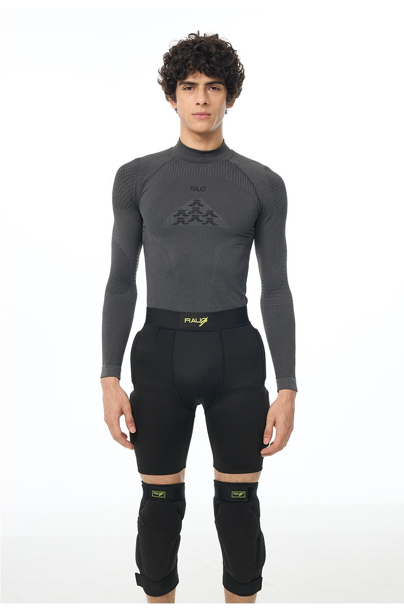 RAUO Hip Protector Shorts - Unisex — Black