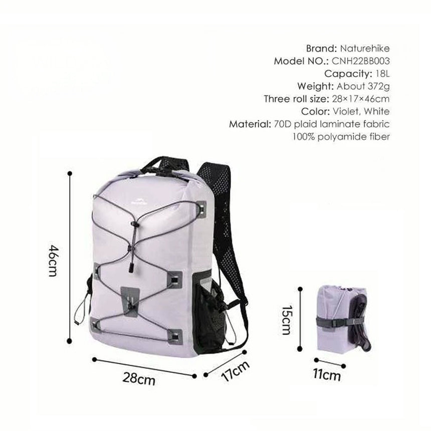 Naturehike Far Mountain Lightweight Sports Backpack Violet/18L