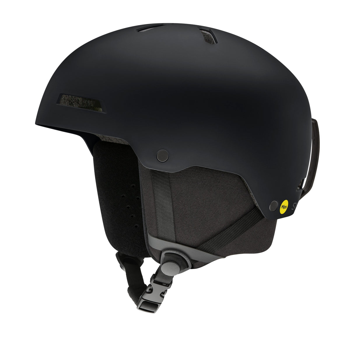 Smith Rodeo Jr. MIPS Ski & Snowboard Helmet - Kids' in Matte Black — 3q (official Smith product image)