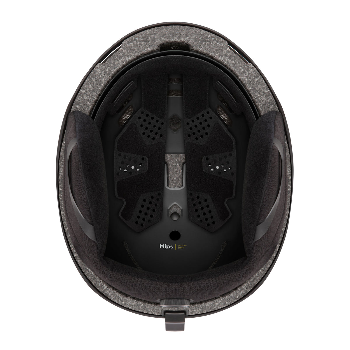 Smith Rodeo MIPS Round Contour Fit Ski & Snowboard Helmet in Matte Black — inside (official Smith product image)