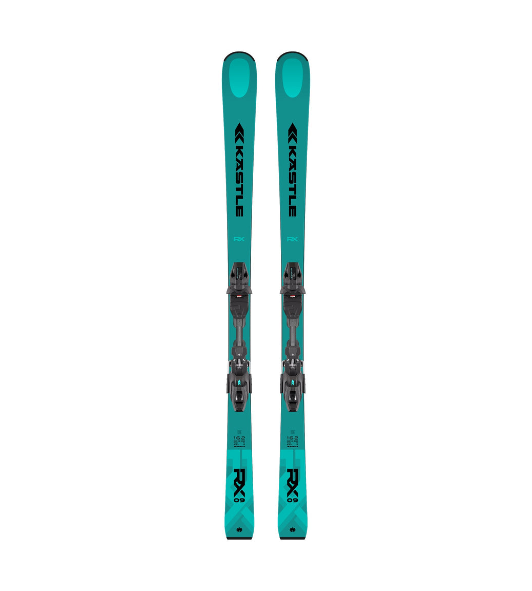 Kastle RX9 Premium Skis + K12 TRI GW Bindings - Mint (26-27) — product image