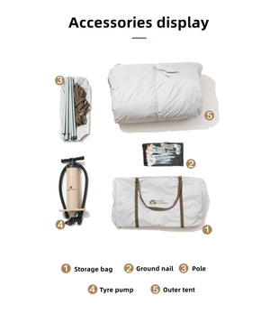 Mobi Garden LS 4 (Air Tunnel Tent) with Inner Tent Set