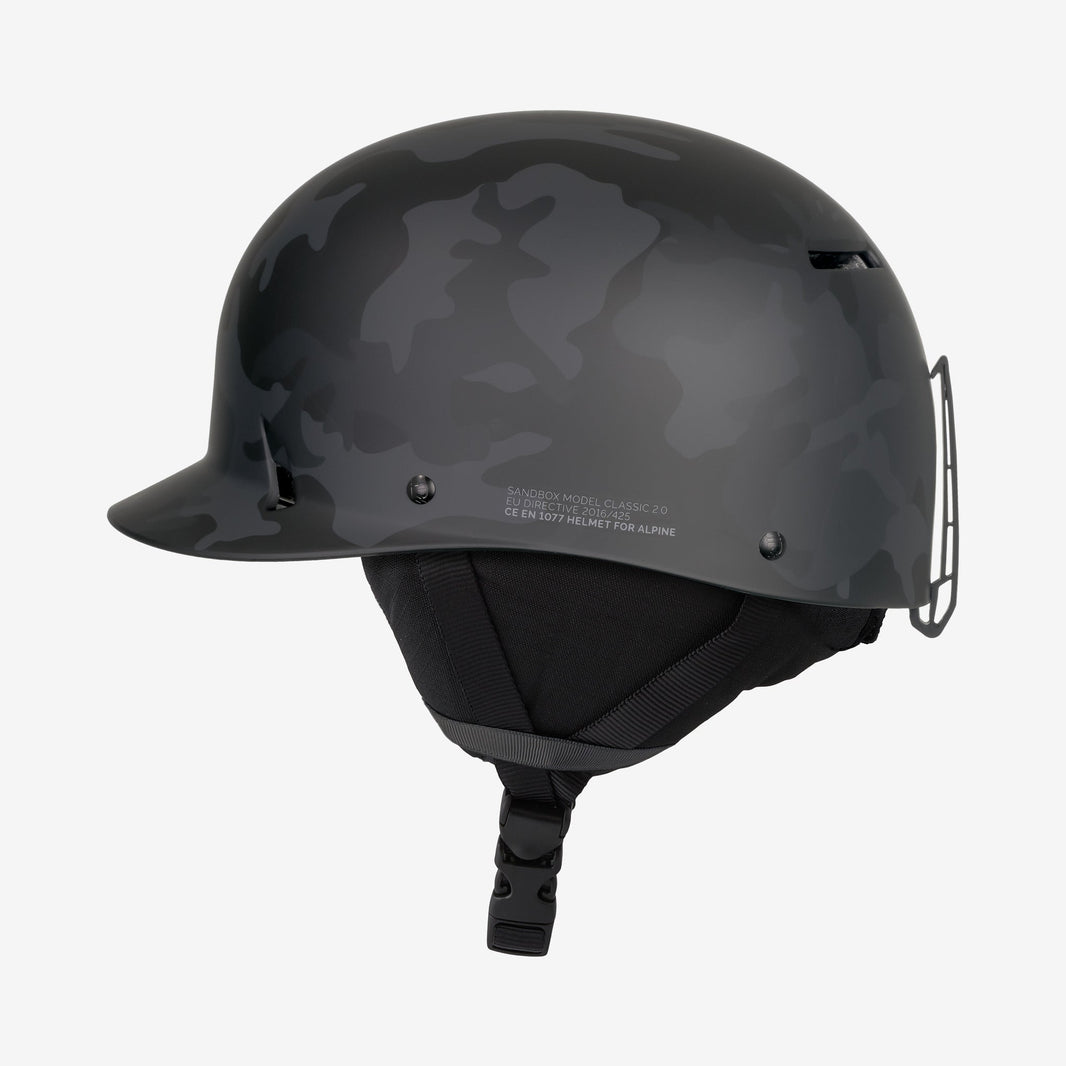 Sandbox Classic 2.0 Snow MIPS Helmet — Black Camo, left side