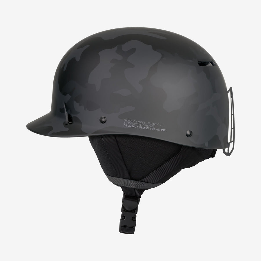 Sandbox Classic 2.0 Snow MIPS Helmet — Black Camo, left side