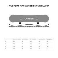 Nobaday Max Red Serpent Camber Snowboard