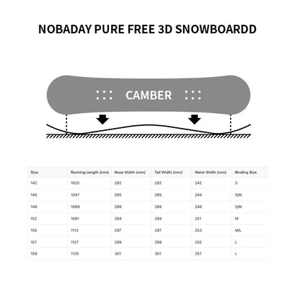 Nobaday Pure Free 3D Snowboard - Sky Blue
