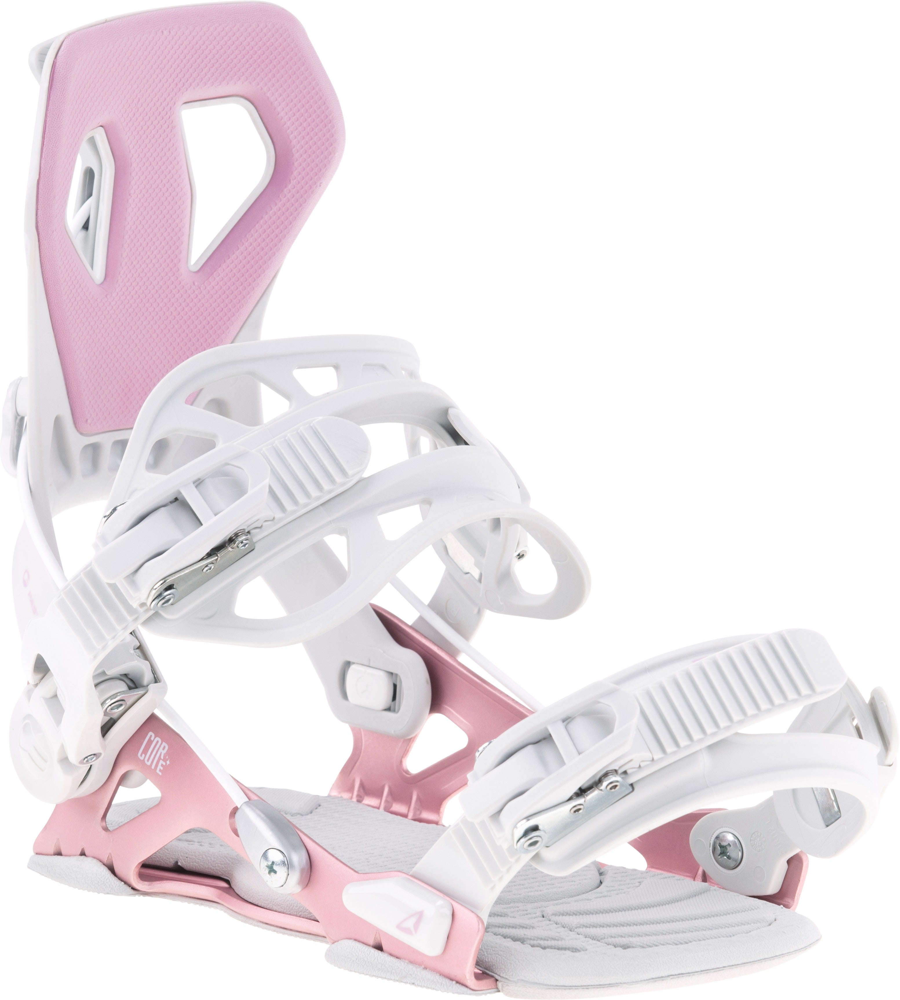 SP Core Snowboard Bindings — Pink, front