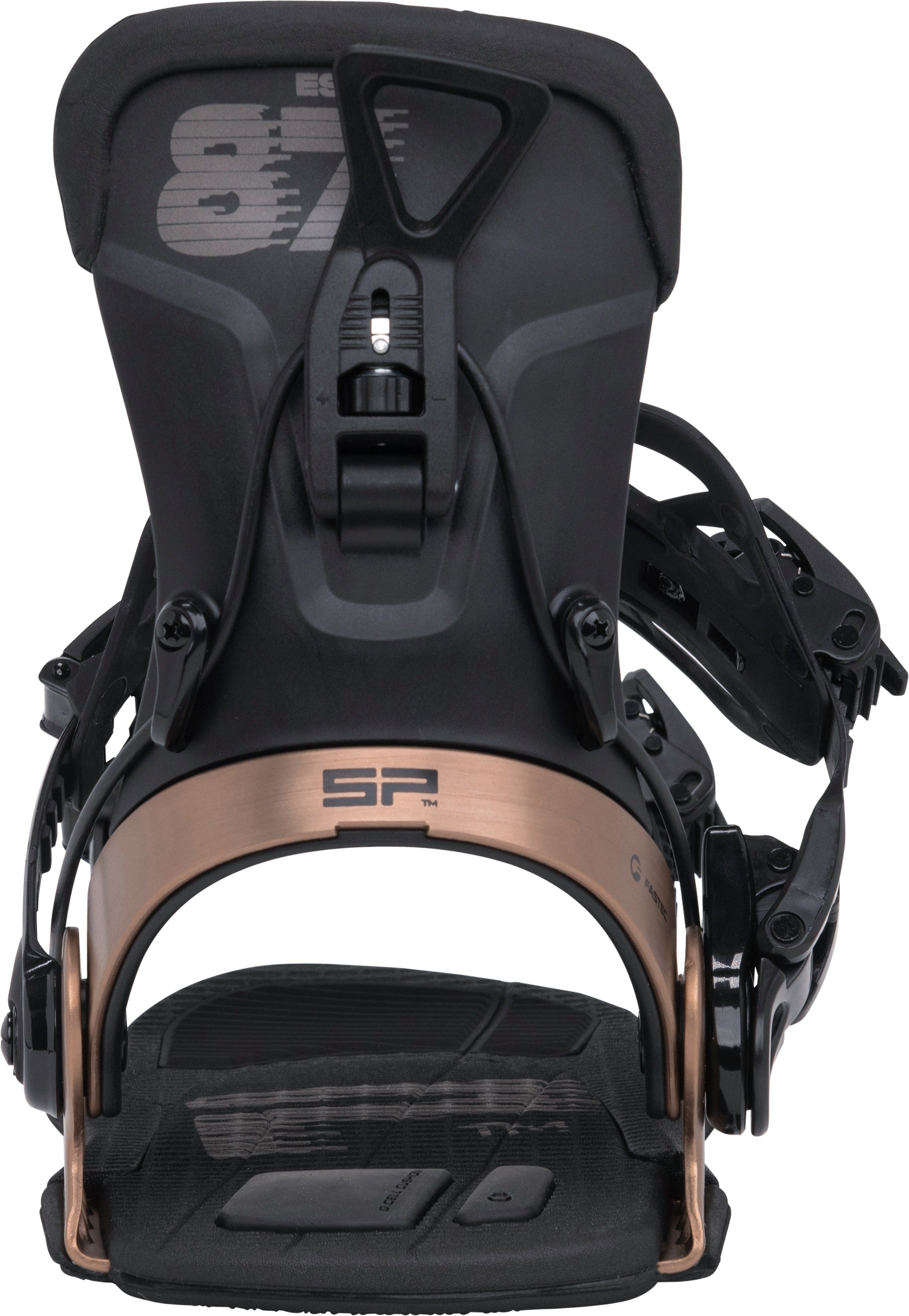 SP Team Snowboard Bindings — Titan Brown, back